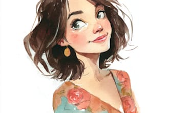 create a face into color vector art portrait
