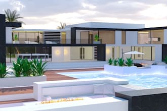 do realistic 3d condominium ,condo apartment, villa,luxury home interior design