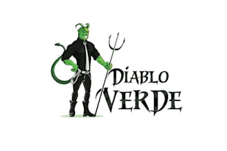 do a cool party guy devil logo for our creamy cilantro sauce