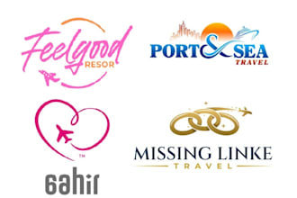 do modern travel hotel  luxury logo design