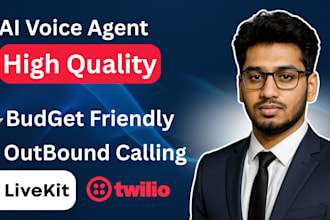 make ai telecalling voice agent using livekit and twilio with custom dashboard