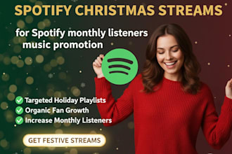 do organic spotify christmas streams music promotion