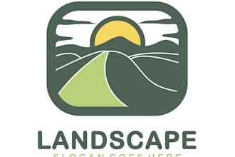 do eco friendly and lawn care service landscape logo design