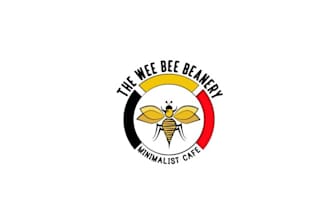 design motivation bee beanery cafe logo