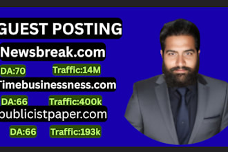 write and publish article on newsbreak,com and techbullion,com
