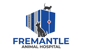 design classic animal hospital care logo