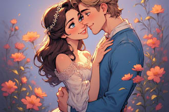 paint custom couple portrait