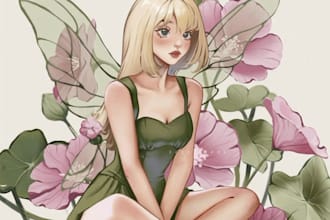 draw a  fairy tale children book illustration