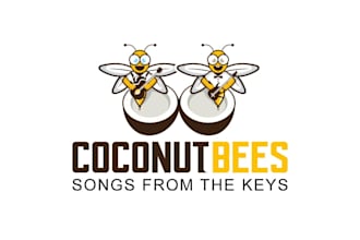 design high quality traditional coconut bees logo