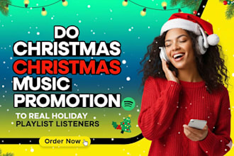 do christmas spotify music promotion to real holiday playlist listeners