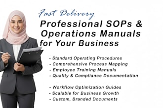 write sops and operations manuals for your business