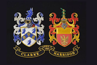 design luxury regal heraldic family crest coat of arms logo
