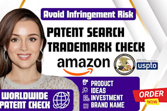 do patent search, application, and trademark check globally for your product