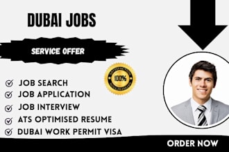 help you apply for dubai jobs and obtain job offer letter, work permit visa