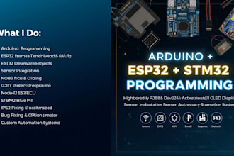 do arduino, esp32 and stm32 programming for you