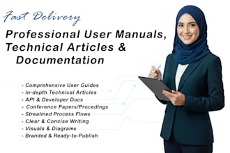 write user manuals, documentation, and technical articles