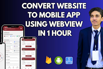 convert website into android and ios app , webview app