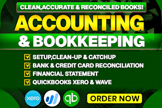 do clean up, catch up bookkeeping in quickbooks and xero