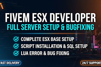 setup, fix or optimize your fivem esx server