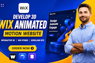 develop 3d wix animated motion website interactive 3d wix studio scrolling site