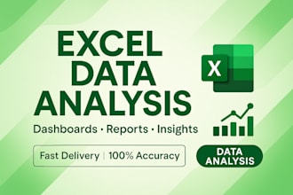 do advanced excel data analysis, reports and summary