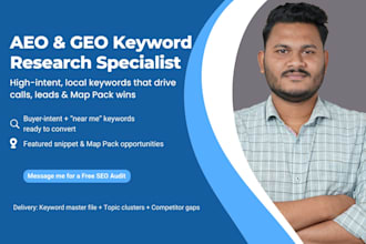 do aeo and GEO keyword research for map pack visibility and ai ranking