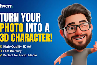 turn your photo into a cute 3d cartoon character