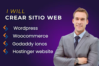 diseno sitio web shopify wordpress godaddy hostinger astra elementor website