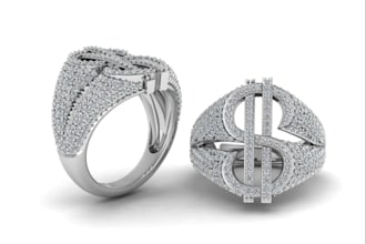create 3d cad jewelry model and realistic rendering for jewelry manufacturing