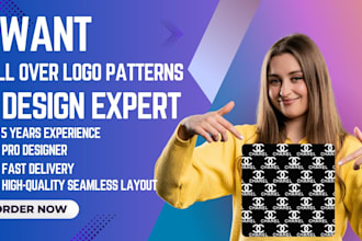 create unique seamless customized logo patterns
