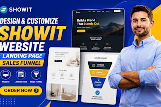 design and customize showit website, showit landing page and showit sales funnel