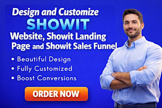 design and customize showit website, showit landing page and showit sales funnel