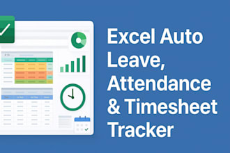 prepare excel auto leave, attendance and timesheet tracker