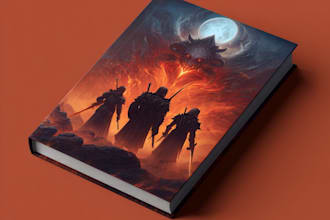 design fantasy book cover, thriller book cover design