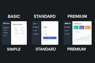 build a modern asp net web app with database and admin panel