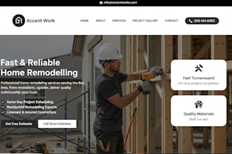 build professional home remodeling and renovation website for contractor