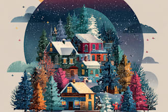 create festive holiday christmas design illustration