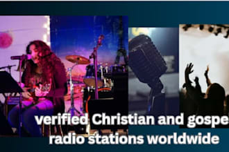 promote your gospel song, youtube video  to the top 10k christian radio stations