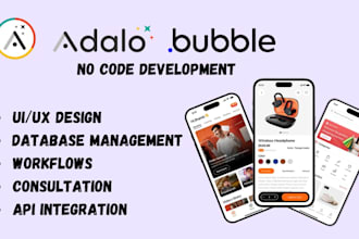 develop bubble io adalo glide flutter bubble mvp ai api web app saas mobile app