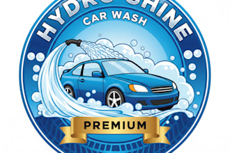 design a custom car wash logo for your business