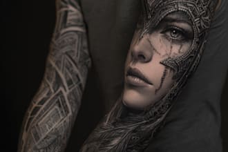 create a tattoo design of tattoo sleeve