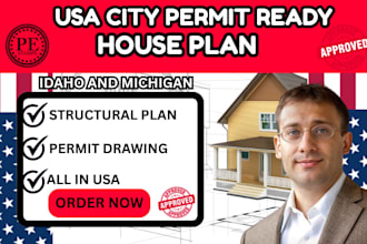 provide pe stamp for USA city,full permit set,adu permit drawing for michigan