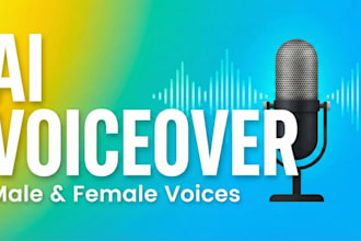 create a professional ai voiceover in natural male or female voice for yo