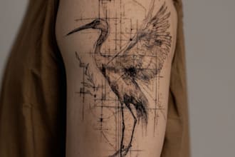 develop custom tattoo design, sketch
