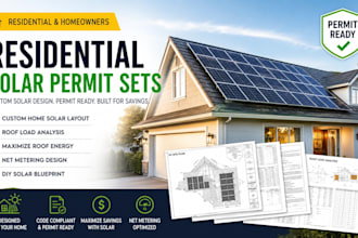 residential solar permit, home solar layout, roof load analysis, roof energy