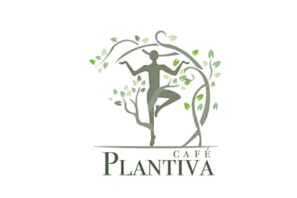 design healthy cafe salads plants juices logo
