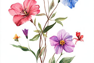 craft a beautiful botanical or floral illustration