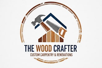 design a custom carpenter logo for your woodworking business