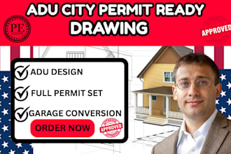 provide usa permit drawing, permit set,adu design, garage permit,