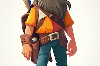 draw 2d game character or 2d game character